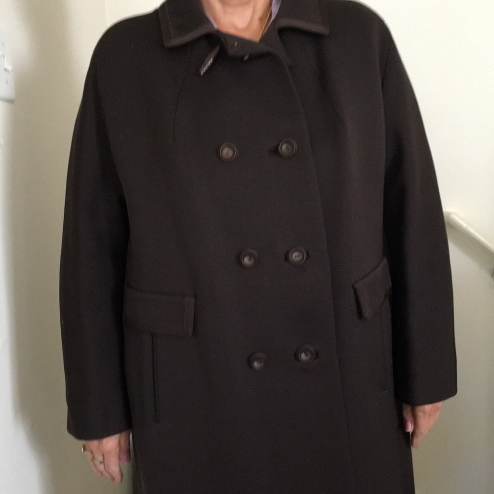 Vintage brown long winter jacket size 16/18 Kingsley